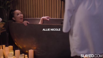SLAYED Allie Nicole Gives Nicole Doshi Deep Anal Penetration