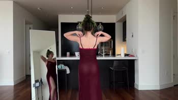 Big-Titted Lingerie Try-On in Public: Skinny Girl's Playtime Cosplay