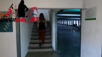 Bikergirl_97's Public Strip Show Ends in a Steamy Facial