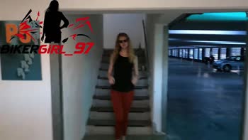 Bikergirl_97's Public Strip Show Ends in a Steamy Facial