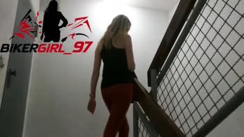 Bikergirl_97's Public Strip Show Ends in a Steamy Facial