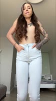 Peeplayer's Desperate Delight: Soaked Jeans, Fingering Orgasm