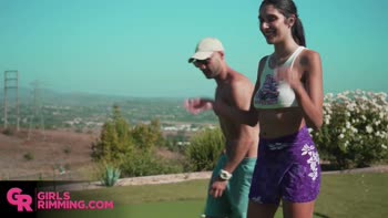 Aria's Rimjob Rampage: Sizzling Anal Rimming & Blowjob