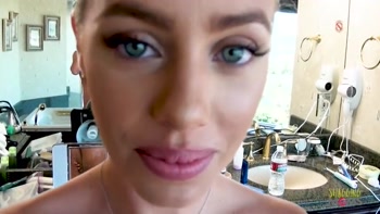 Nicole Aniston gets fizzed after sucking a cock and fucking