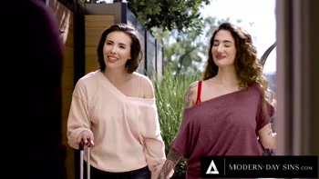 MODERN-DAY SINS - Lesbian Arabelle Raphael’s Secret Affair With GF Casey Calvert & Her Ex - PART 1