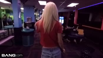 Tiny teen (18+) Kiara Cole goes from skating rink to sucking dick