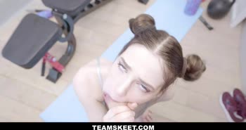 Fit Brunette Gets Stretched by Big Cock After Yoga