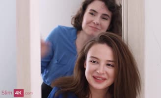 Darcy Dark Seduces Lucky Guy in FFM Threesome