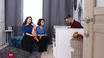 Darcy Dark Seduces Lucky Guy in FFM Threesome