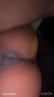 Curved9ins' Super Creamy Ebony Pussy Rides My BBC