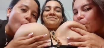 LUNA_XXX - Luna's Latina Friends Suck Her Tits