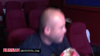 Helena Sweet - Sweet Blonde and Brunette Threesome in the Cinema