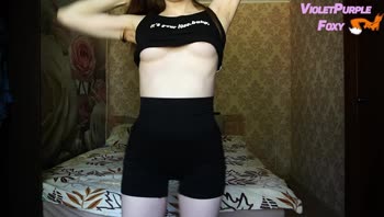 VioletPurpleFoxy - Violet's Virgin Orgasm: Nipple Play Solo Delight