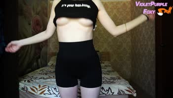 VioletPurpleFoxy - Violet's Virgin Orgasm: Nipple Play Solo Delight