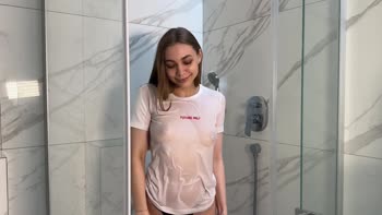 HellooooKiki - Kiki's Wet & Wild Try-On: See-Thru T-Shirts Exposed