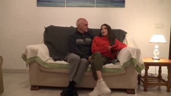 1 skinny gal gets drilled by guy that could be her grandpa