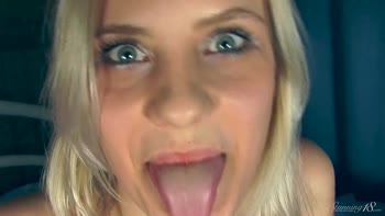 Stunning 18-Year-Old Blonde Dazzles with Her Natural Big Tits in Sensual First-Time Sex