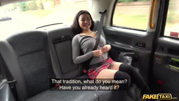 Rae Lil Black's Japanese Hardcore Taxi Ride: Squirting and Chained Up