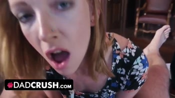 Dad Crush - Big Ass Teen (18+) Lets Stepdad Spank Her Bubble Butt, Then Sucks His Dick Afterwards