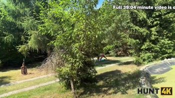 HUNT4K. Rough outdoor sex with a lot of cum between a teen (18+). Hot sex with Vixi Rafi & George Uhl