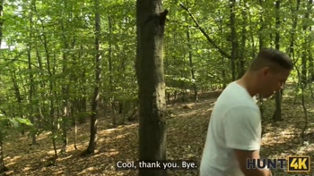 HUNT4K. Rough outdoor sex with a lot of cum between a teen (18+). Hot sex with Vixi Rafi & George Uhl