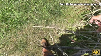 HUNT4K. Rough outdoor sex with a lot of cum between a teen (18+). Hot sex with Vixi Rafi & George Uhl