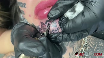 Tattooed Temptress Amber Luke Reveals New Chin Ink