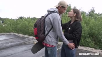Skinny Teen (18+)'s Best Blowjob Ever in Hardcore Doggy Style