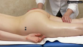 Adley Poupee's Sensual Debut: Shy Blonde Virgin Enjoys First Massage