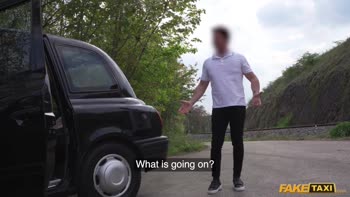 Pigtails & Passion: Teen (18+) Brunette Rides Hard Cock in Fake Taxi