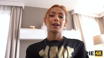 Veronica Leal's Fiery Redhead Creampie Fantasy