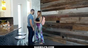 Busty Blonde Stepmom Shares Steamy Threesome with Daughter Blair Williams