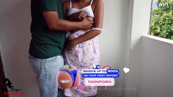 SriLankaHotSex: Sri Lankan Teen (18+) Couple's Balcony Debut