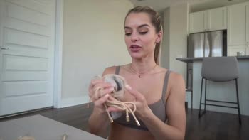 Skinny Fit Blonde's Private Bikini Try-On Session
