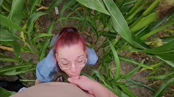 petitesubkitten - Petite Kitten's Cornfield BJ & Facial