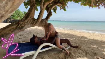 Elana Bunnz Takes BBC Publicly: Blonde Teen (18+) Babe's Beach Butt and Tits Take Big Cock Cumshot Facial