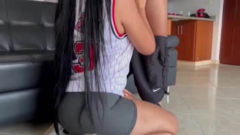 Tommy Miller's Latina Teen (18+) Loses Bet in Sizzling Basketball Bet Payoff