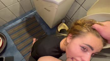 Sloppy Teen (18+) Delights: Pornellia's Balls Deep Blowjob