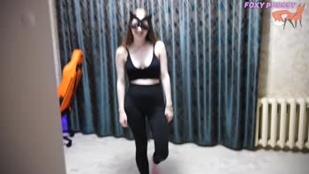 Foxy Pusssy Spies on Me with a Saliva-Filled Sucky Surprise