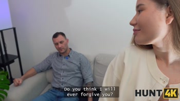 HUNT4K. Just a flower bouquet and Amalia Davis suck your cock!