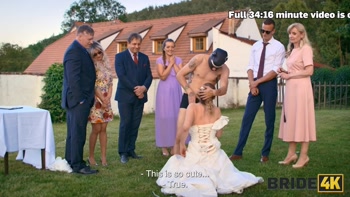 BRIDE4K. Czech kinky wedding sex with dogging and shy bride with nice natural tits