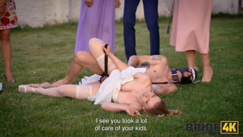BRIDE4K. Czech kinky wedding sex with dogging and shy bride with nice natural tits