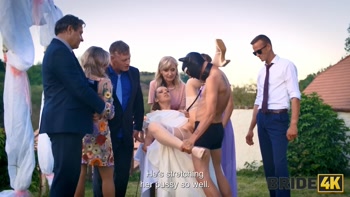 BRIDE4K. Czech kinky wedding sex with dogging and shy bride with nice natural tits