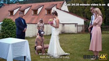 BRIDE4K. Czech kinky wedding sex with dogging and shy bride with nice natural tits