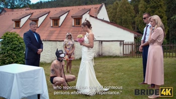 BRIDE4K. Czech kinky wedding sex with dogging and shy bride with nice natural tits