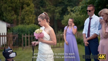 BRIDE4K. Czech kinky wedding sex with dogging and shy bride with nice natural tits