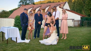 BRIDE4K. Czech kinky wedding sex with dogging and shy bride with nice natural tits