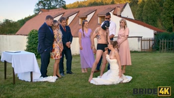 BRIDE4K. Czech kinky wedding sex with dogging and shy bride with nice natural tits
