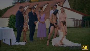 BRIDE4K. Czech kinky wedding sex with dogging and shy bride with nice natural tits