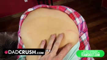 DadCrush - Pretty Assed Busty Girl Takes Huge Creampie Deep Inside Her Juicy Pussy From Stepdaddy